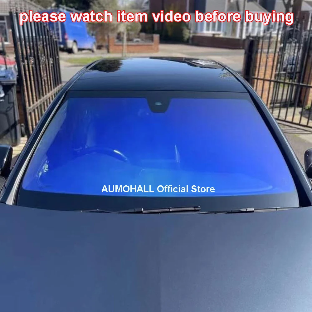 

1Mx10M VLT75% Blue Chameleon Window Tint, Blue change to Clear, Car Windshield Foil IRR 95% Nano Ceramic Solar Tinting Film