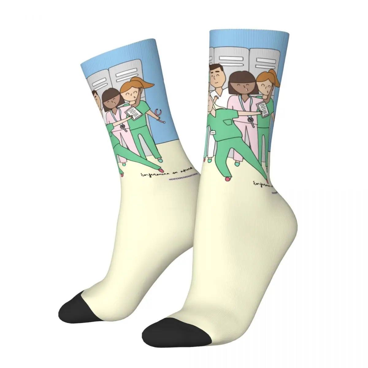 Hip-hop Enfermera En Apuros Football Socks Nurse Medical Polyester Middle Tube Socks for Unisex Sweat Absorbing
Hip-hop Enfermera En Apuros Football Socks Nurse Medical Polyester Middle Tube Socks for Unisex Sweat Absorbing