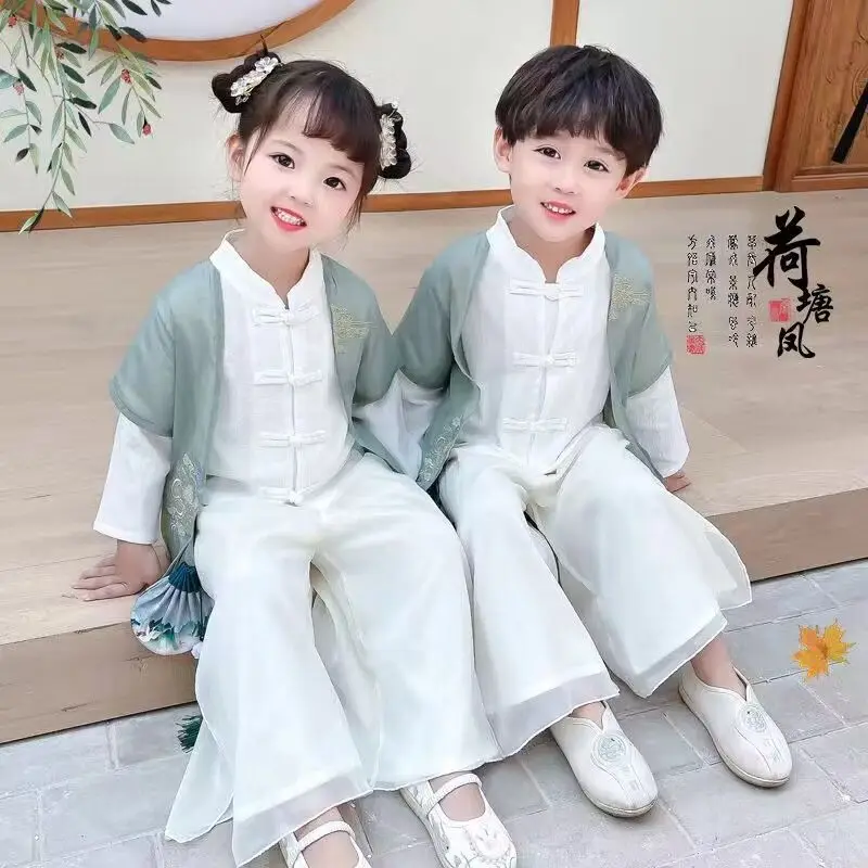 Promotion Baby Boys Girl Clothes Chinese Ethnic Style Cotton Costume Sets Summer Casual Sport Wear
Promotion Baby Boys Girl Clothes Chinese Ethnic Style Cotton Costume Sets Summer Casual Sport Wear