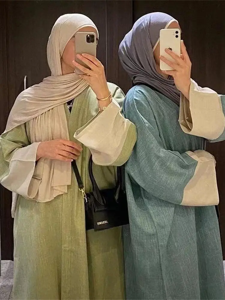 

Ramadan Eid 2024 Open Modest Abaya Dubai Kimono Muslim Palestine Abayas for Women Kaftan Dresses Islam Clothing Kebaya Caftan