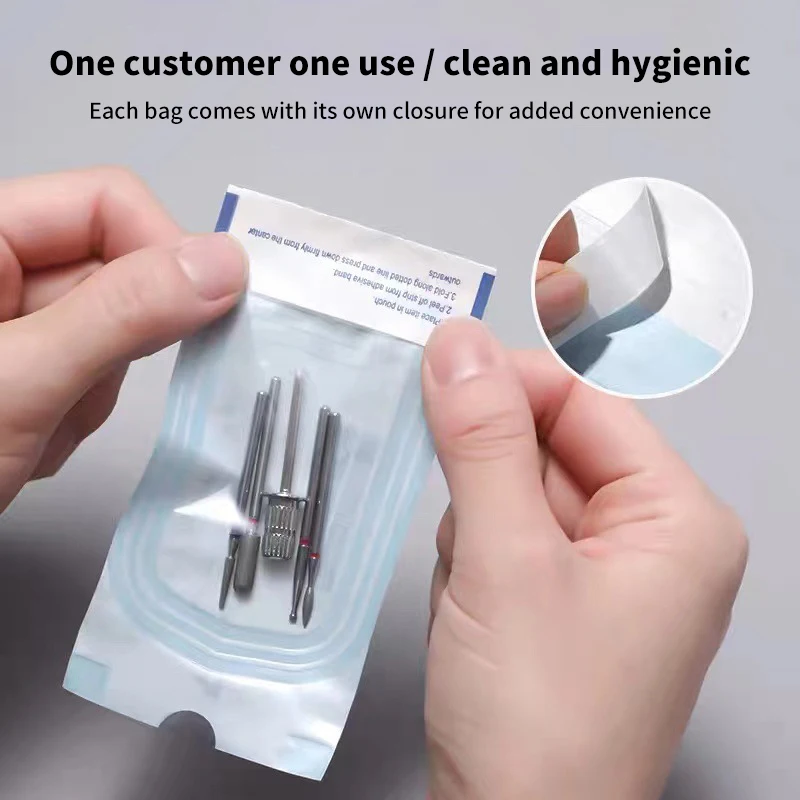 100pcs Self-Sealing Sterilization Pouches Bags 4 Size Disposable Nail Art Tattoo Sterilization Accessories Nail Tool Storage Bag
100pcs Self-Sealing Sterilization Pouches Bags 4 Size Disposable Nail Art Tattoo Sterilization Accessories Nail Tool Storage Bag