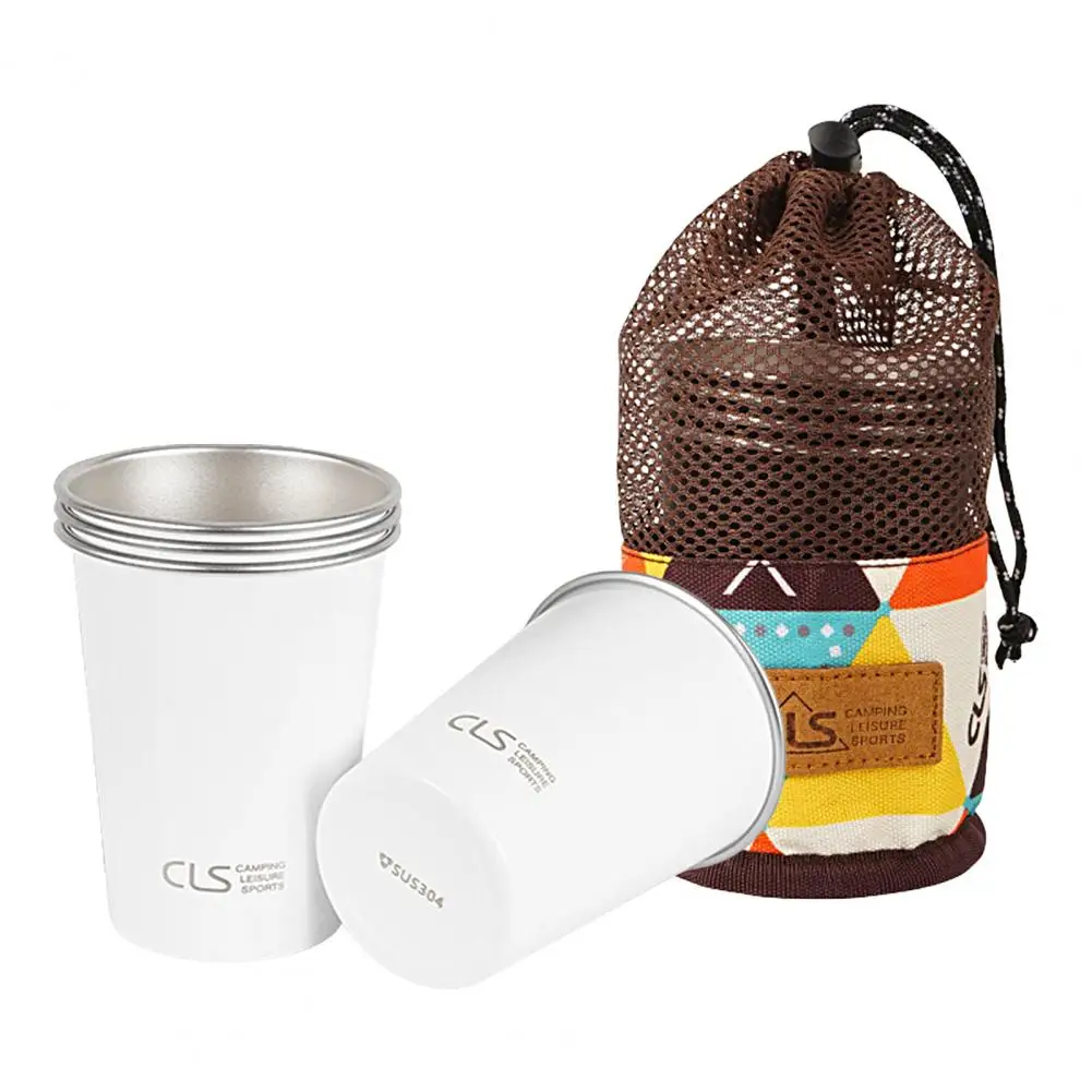 Camping Cup 4Pcs/Set Durable with Storage Bag 304 Stainless Steel Heavy Duty Travel Water Milk Cup for Outdoor
Camping Cup 4Pcs/Set Durable with Storage Bag 304 Stainless Steel Heavy Duty Travel Water Milk Cup for Outdoor