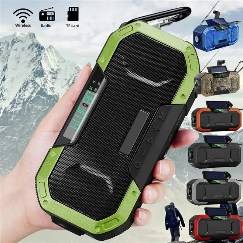 New Multifunctional Bluetooth Speaker Radio Solar Hand Crank Dynamo Powered FM/AM Weather Radio IPX5 Outdoor Flashlight SOS
New Multifunctional Bluetooth Speaker Radio Solar Hand Crank Dynamo Powered FM/AM Weather Radio IPX5 Outdoor Flashlight SOS