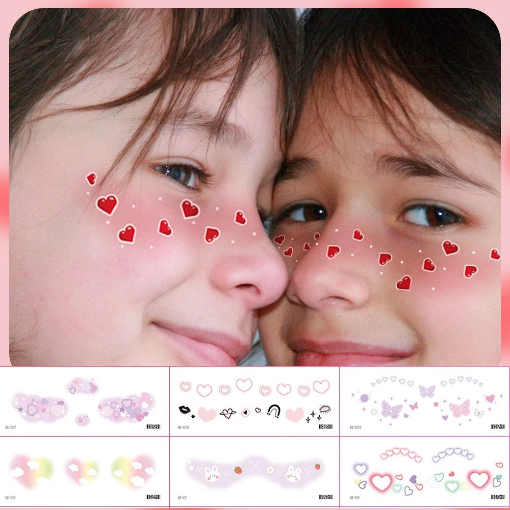 New Face Temporary Tattoos for Kids Cartoon Butterfly Fruit Dinosaur Face Freckle Tattoo Stickers for Girls Boys Makeup Party
New Face Temporary Tattoos for Kids Cartoon Butterfly Fruit Dinosaur Face Freckle Tattoo Stickers for Girls Boys Makeup Party