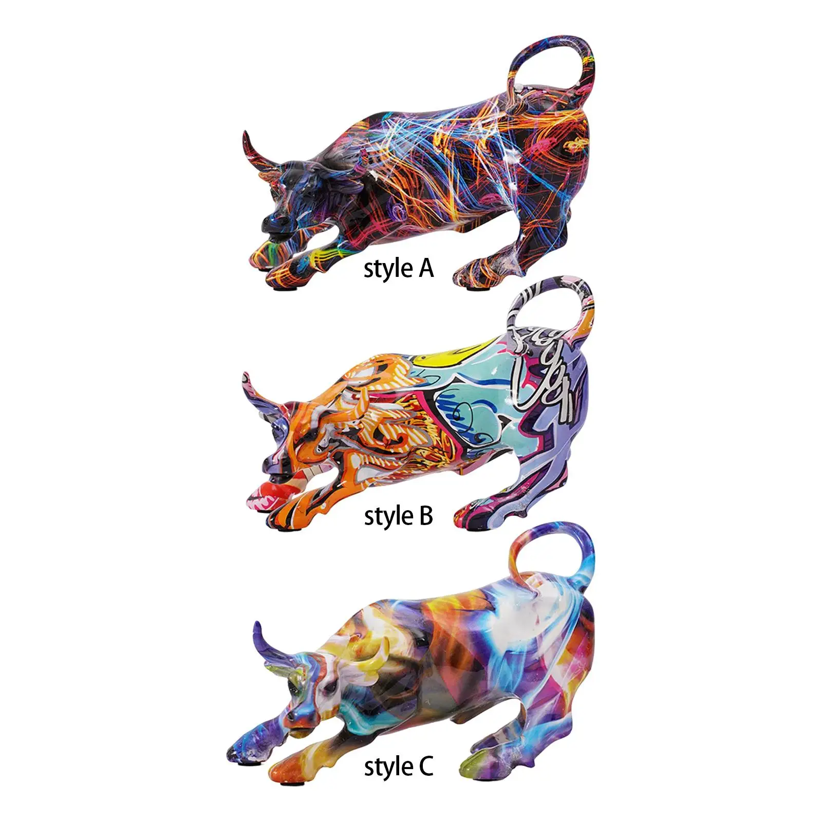 Modern Animals Sculpture Colorful Painting Resin Bull Collection Statues for Tabletop Entrance Living Room Cabinet Decoration
Modern Animals Sculpture Colorful Painting Resin Bull Collection Statues for Tabletop Entrance Living Room Cabinet Decoration