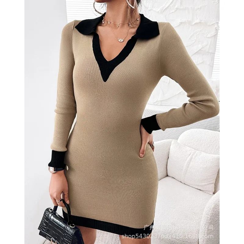 2023 Autumn Winter New Women's Clothing Temperament Wild Knitted Skirt Slim Fit V-neck Sexy Sheath Dress
2023 Autumn Winter New Women's Clothing Temperament Wild Knitted Skirt Slim Fit V-neck Sexy Sheath Dress