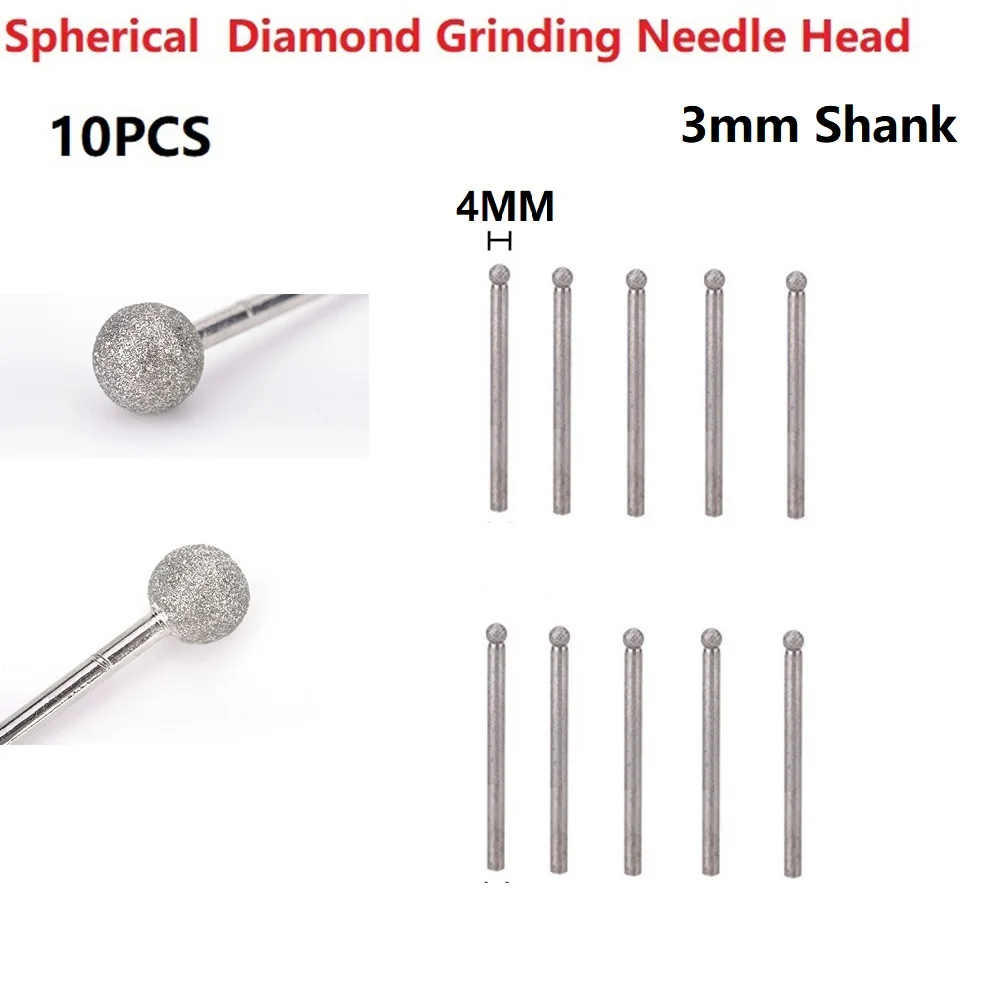 Needle Head High Performance 10PC Diamond Coated Round Ball Shape Burr Drill Bit Set For Carving Engraving Drilling
Needle Head High Performance 10PC Diamond Coated Round Ball Shape Burr Drill Bit Set For Carving Engraving Drilling