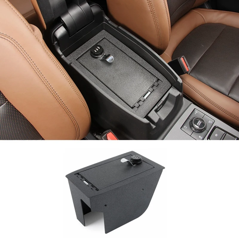 

Car Armrest Storage Box Organizer With 3 Digit Combo Lock For Ford Bronco Sport 2021 2022 2023 Accessories Kit Parts