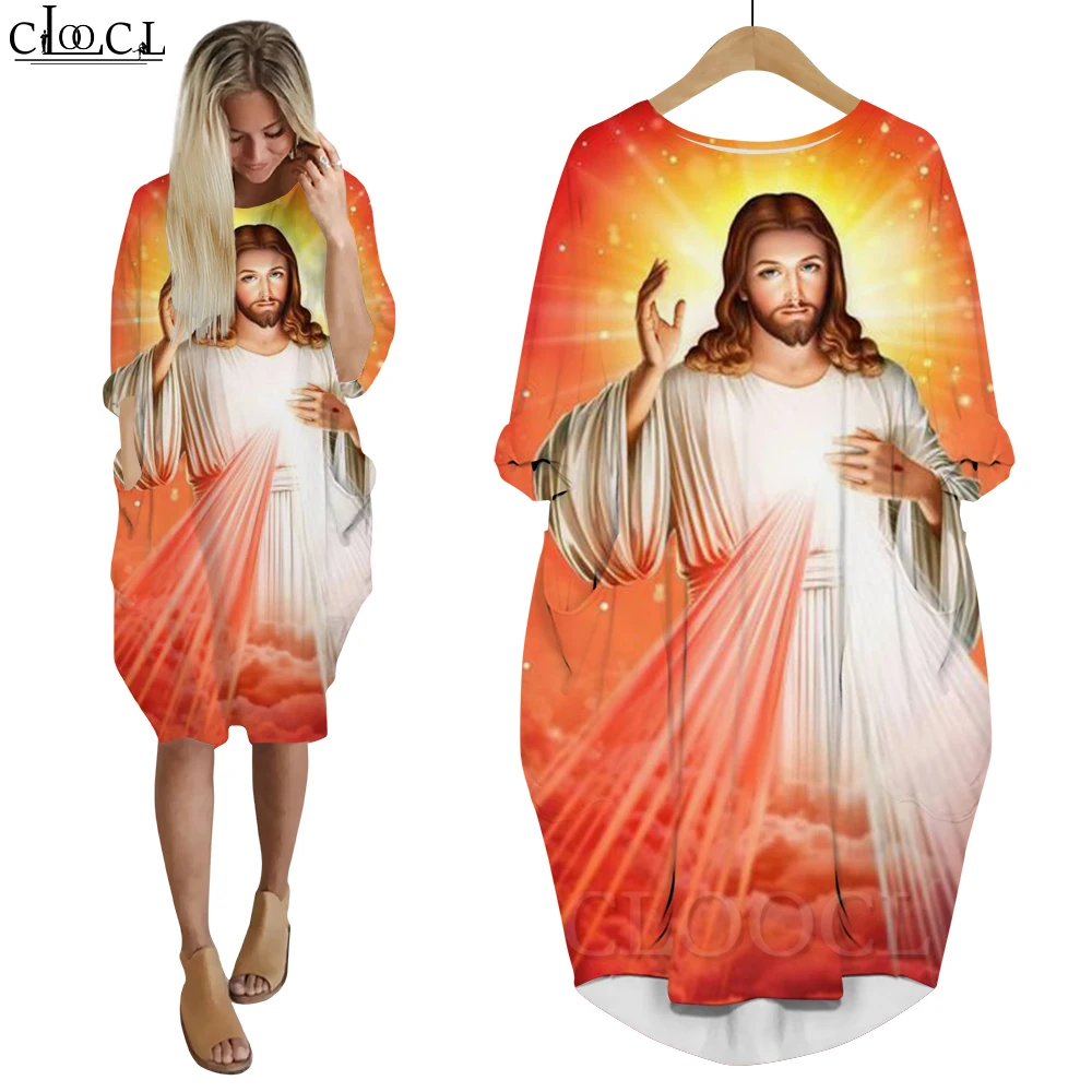 CLOOCL Women Dress Jesus Catholic 3D Graphics Loose Daughter Skirt Long Sleeve Pocket Female Casual Dresses Princess Dress
CLOOCL Women Dress Jesus Catholic 3D Graphics Loose Daughter Skirt Long Sleeve Pocket Female Casual Dresses Princess Dress