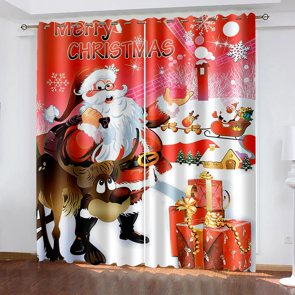 Christmas Decoration Curtain 3D Cartoon Santa Claus Christmas Tree Polyester Cloth Curtain Snowman Pattern Festive Atmosphere
Christmas Decoration Curtain 3D Cartoon Santa Claus Christmas Tree Polyester Cloth Curtain Snowman Pattern Festive Atmosphere