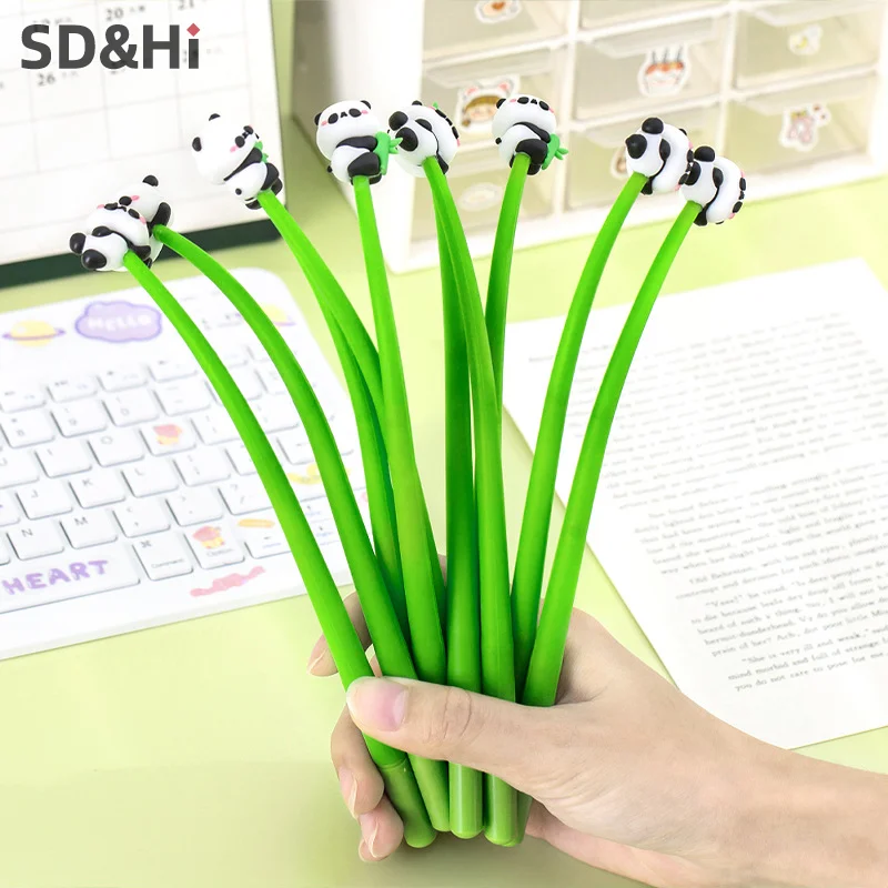 1 шт. Милая гелевая ручка в форме панды, качели, авторучка для подписи, мультяшный силикон, 0,5 мм, черный цвет, для письма, детские подарки 
1 шт. Милая гелевая ручка в форме панды, качели, авторучка для подписи, мультяшный силикон, 0,5 мм, черный цвет, для письма, детские подарки