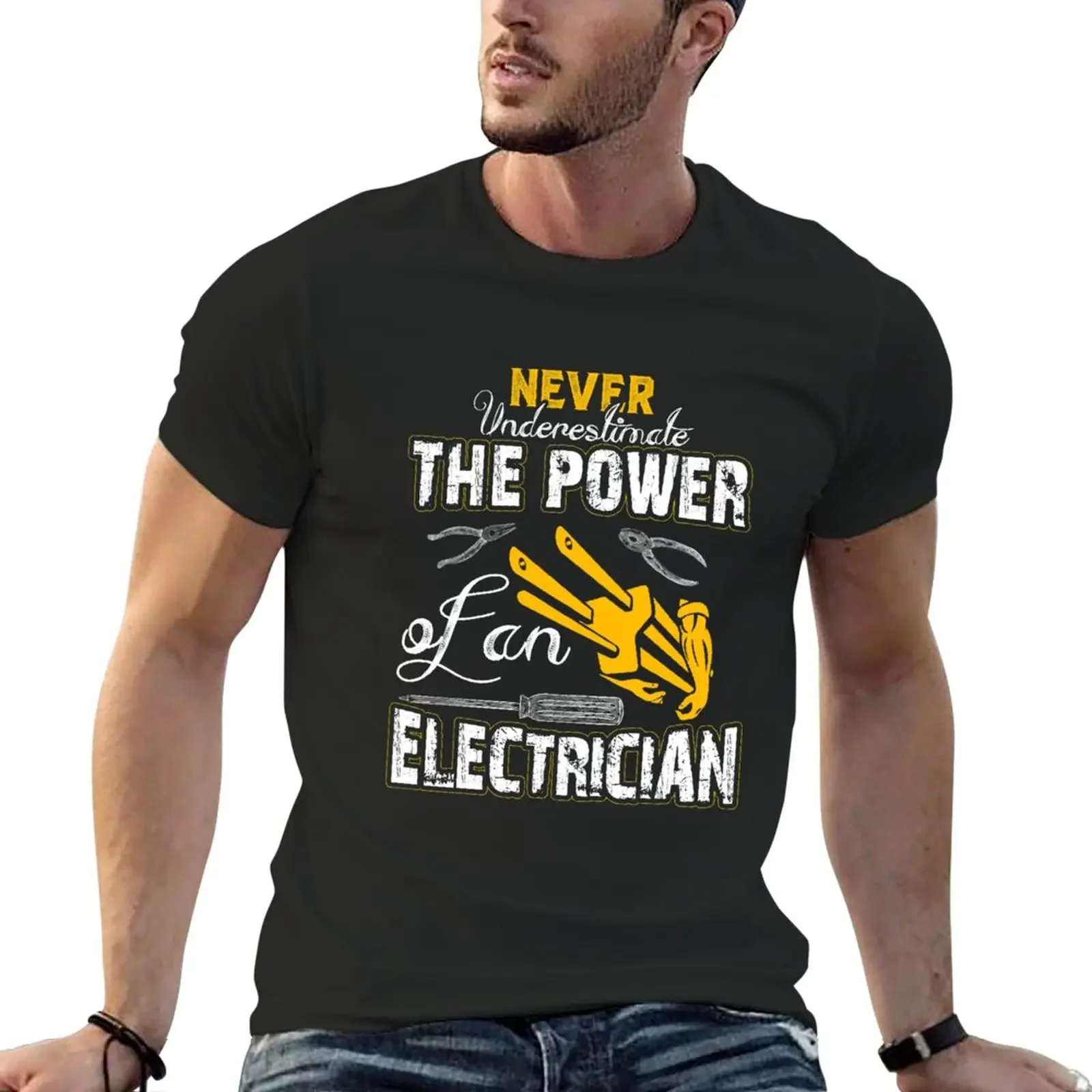 

Electrician T-Shirt customs design your own tees customizeds mens big and tall t shirts