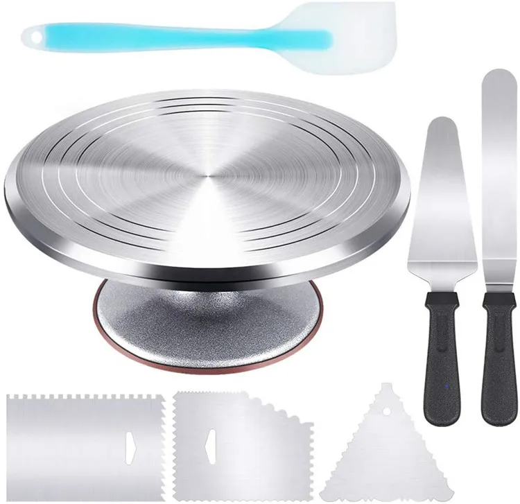 Wholesale Stainless Steel Spatula Kits Supplies Decorating Cake Tool Set Cake Turntable for Cake Decoration Baking Accessories
Wholesale Stainless Steel Spatula Kits Supplies Decorating Cake Tool Set Cake Turntable for Cake Decoration Baking Accessories