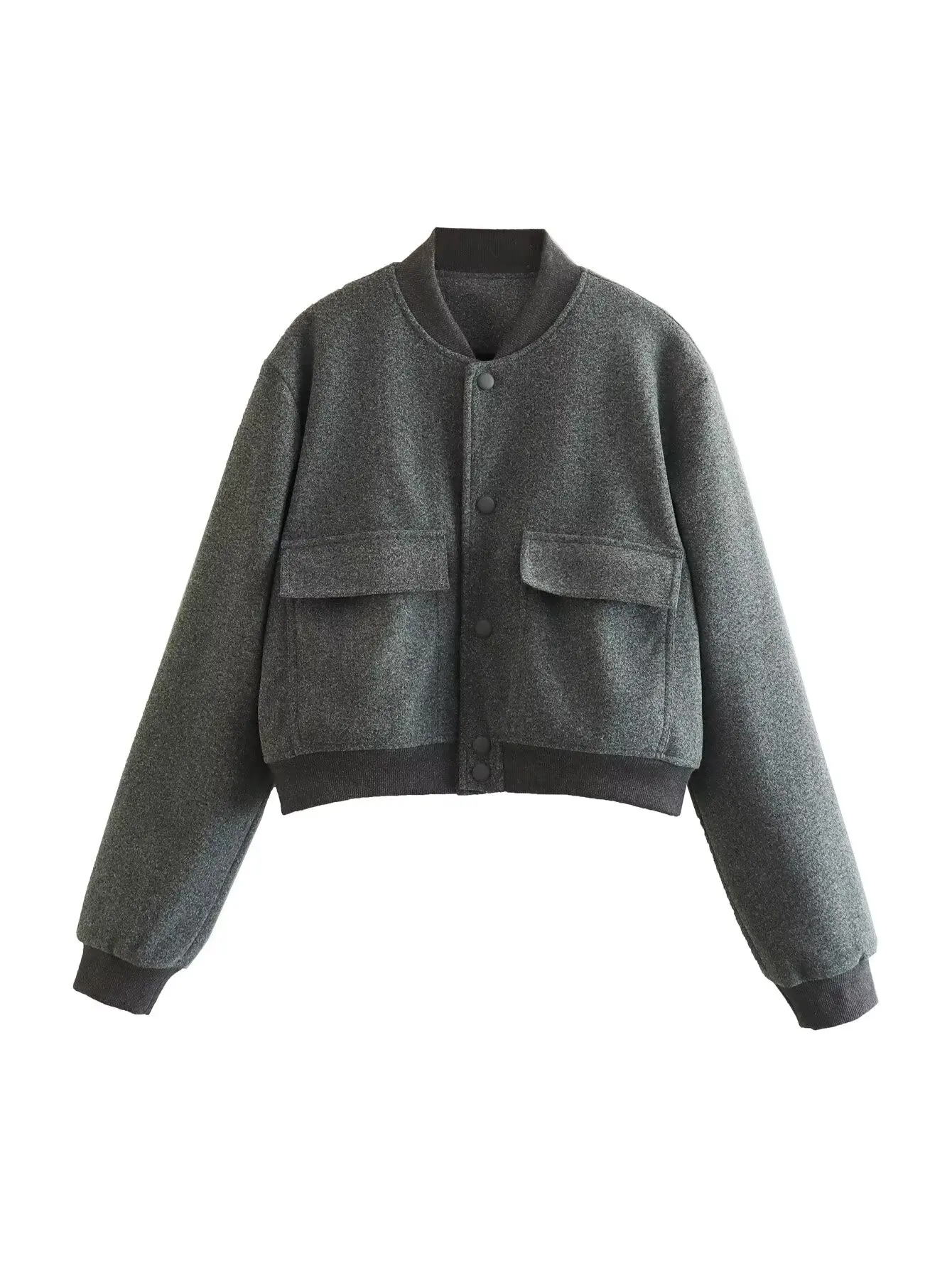 Plus Size Women's Clothing Woolen Coat Stand Collar Gray Long Sleeve Single Breasted Short Coat Spring And Autumn Bust 116-126CM
Plus Size Women's Clothing Woolen Coat Stand Collar Gray Long Sleeve Single Breasted Short Coat Spring And Autumn Bust 116-126CM