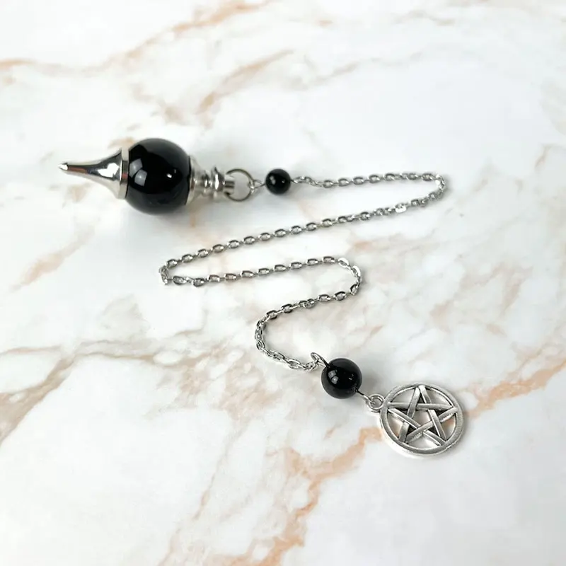 péndulo de adivinación para radiestesia de cuarzo redondo de obsidiana negra de 18MM para adivinación profesional , bruja, gema Natural, colgante brujeria de cristal, colgantes de cuarzo Reiki espiritual testigo X013 péndulo de adivinación para radiestesia de cuarzo redondo de obsidiana negra de 18MM para adivinación profesional , bruja, gema Natural, colgante brujeria de cristal, colgantes de cuarzo Reiki espiritual testigo X013