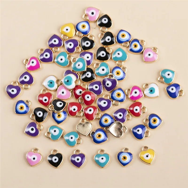 50pcs/lot Mixed Gold Plated Heart Shape Eye Charms Pendants DIY Necklace Earrings for Jewelry Making Accessories
50pcs/lot Mixed Gold Plated Heart Shape Eye Charms Pendants DIY Necklace Earrings for Jewelry Making Accessories