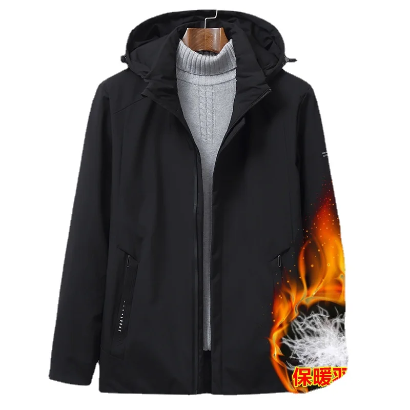 

New Arrival Fashion Super Large Winter Men's Stand Collar Hooded Down Jacket Casual Thick Plus Size XL 2XL3XL4XL 5XL 6XL 7XL 8XL