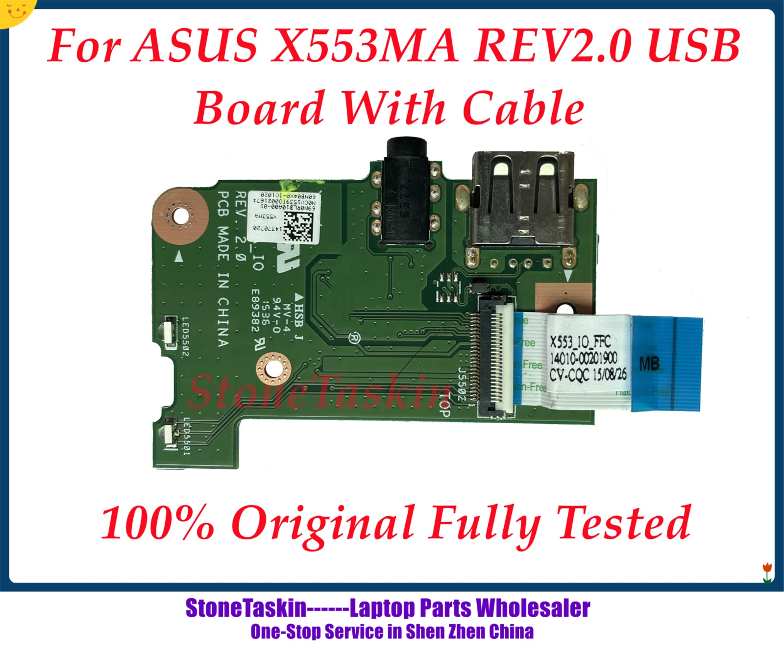 Фото Оригинальная USB-плата StoneTaskin для ноутбука Asus X453MA X403M F453M X553MA X503MA F553MA X503M F553M USB аудио