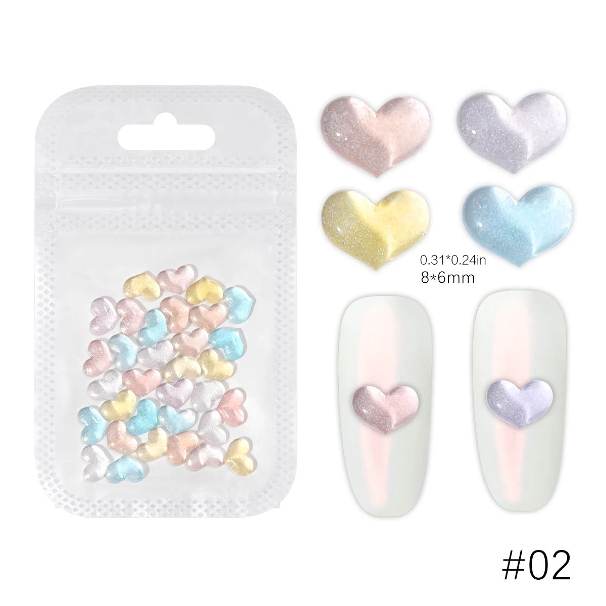 Nail Art Decoration Transparent Heart Shape Acrylic Love Hearts Shapes For Nail Tips Beauty
Nail Art Decoration Transparent Heart Shape Acrylic Love Hearts Shapes For Nail Tips Beauty