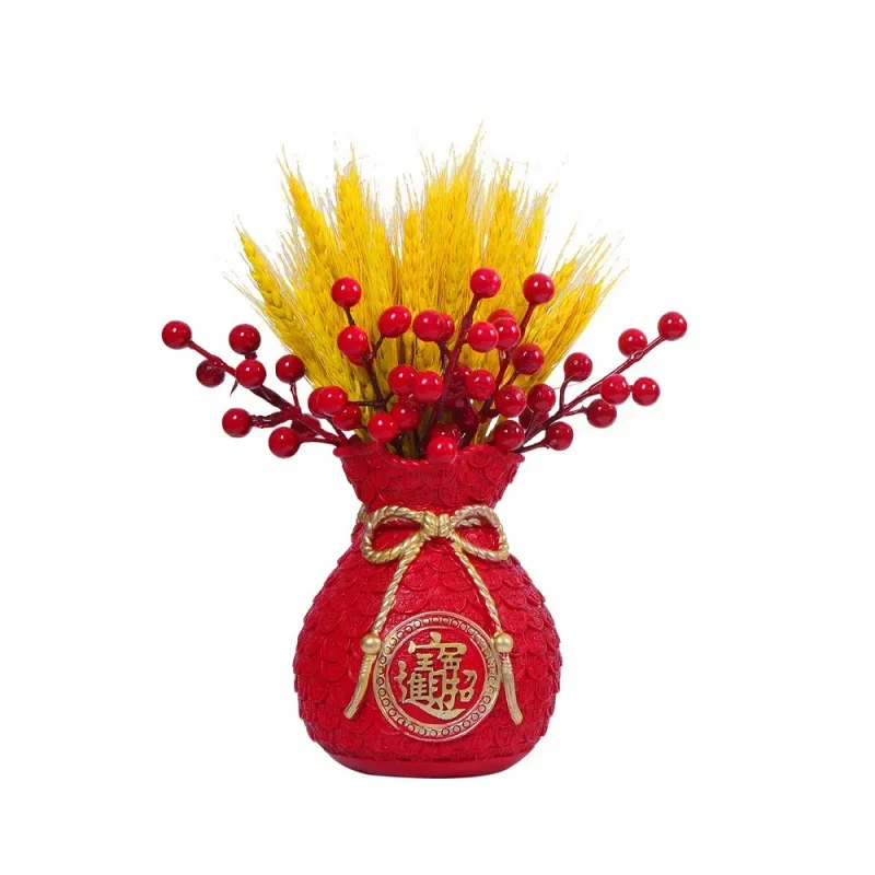 Wealth Lucky Blessing Bag Gold Wheat Ears Dried Flower Living Room Decoration Emulated Flower Bundle Home Gift Resin Vase
Wealth Lucky Blessing Bag Gold Wheat Ears Dried Flower Living Room Decoration Emulated Flower Bundle Home Gift Resin Vase