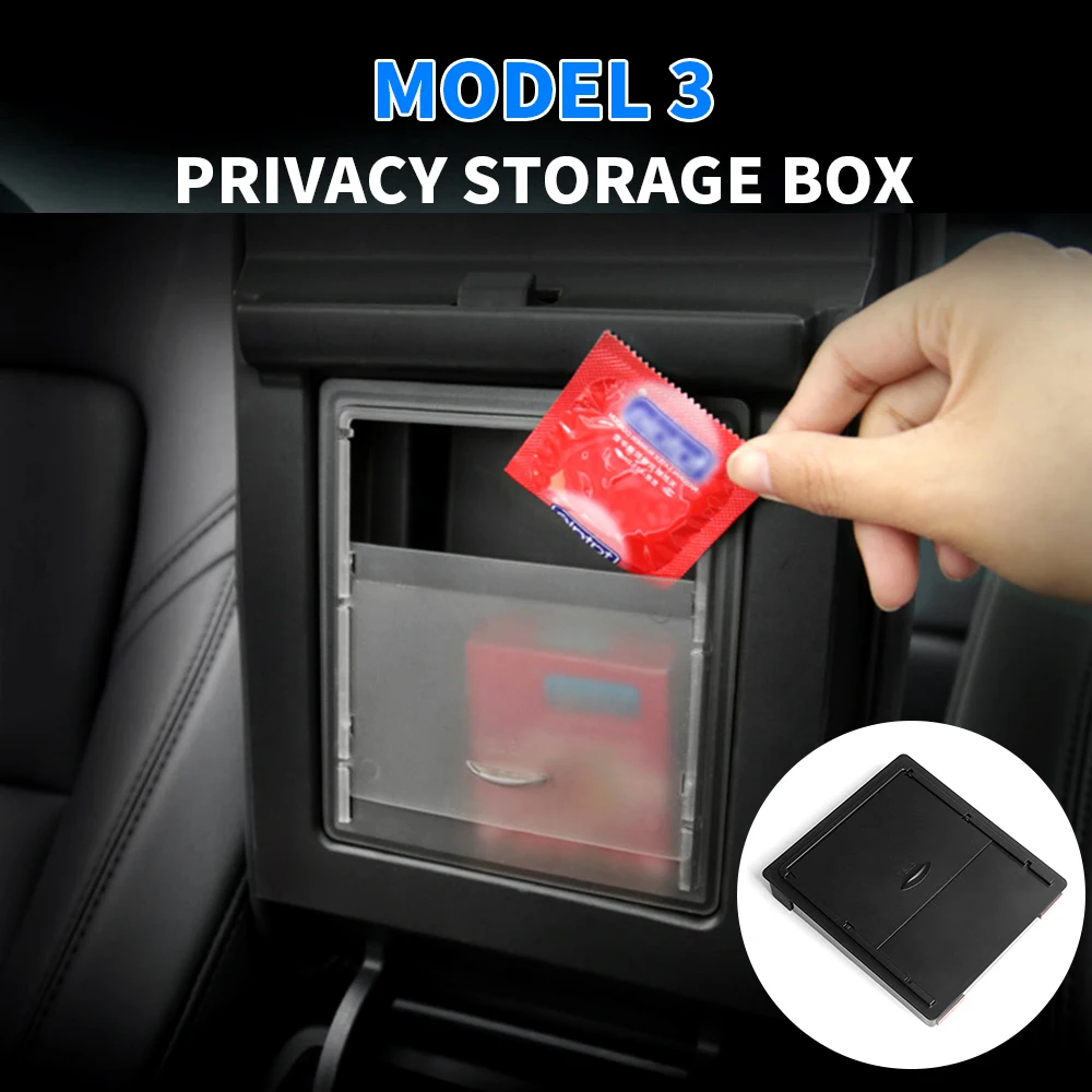 

For Tesla Model 3 Model Y 2017-2021 Car Center Console Armrest Box Hidden Storage Case Organizer Auto Interior Accessories