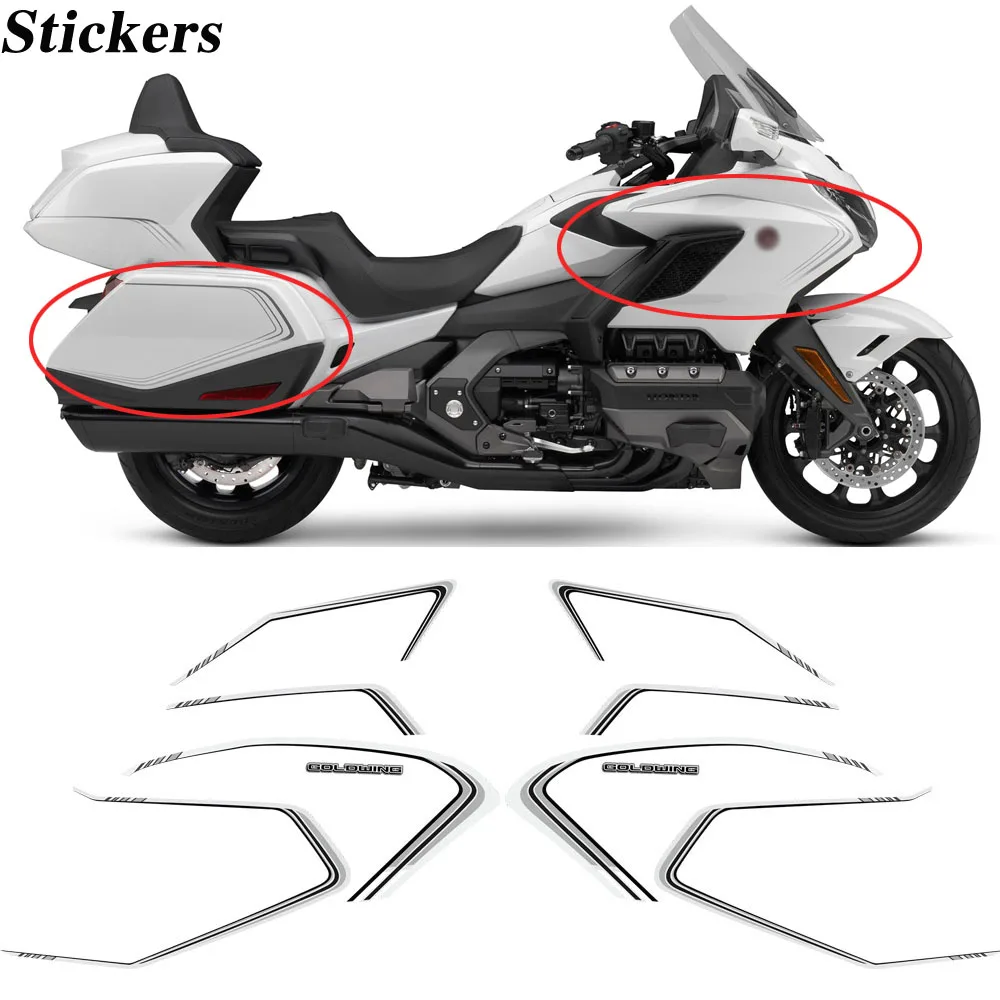 

Motorcycle GL 1800 Touring Stickers Decal Kit Case For HONDA Goldwing GL1800 Tank Pad Protector Fairing Fender 2018 2019 2020