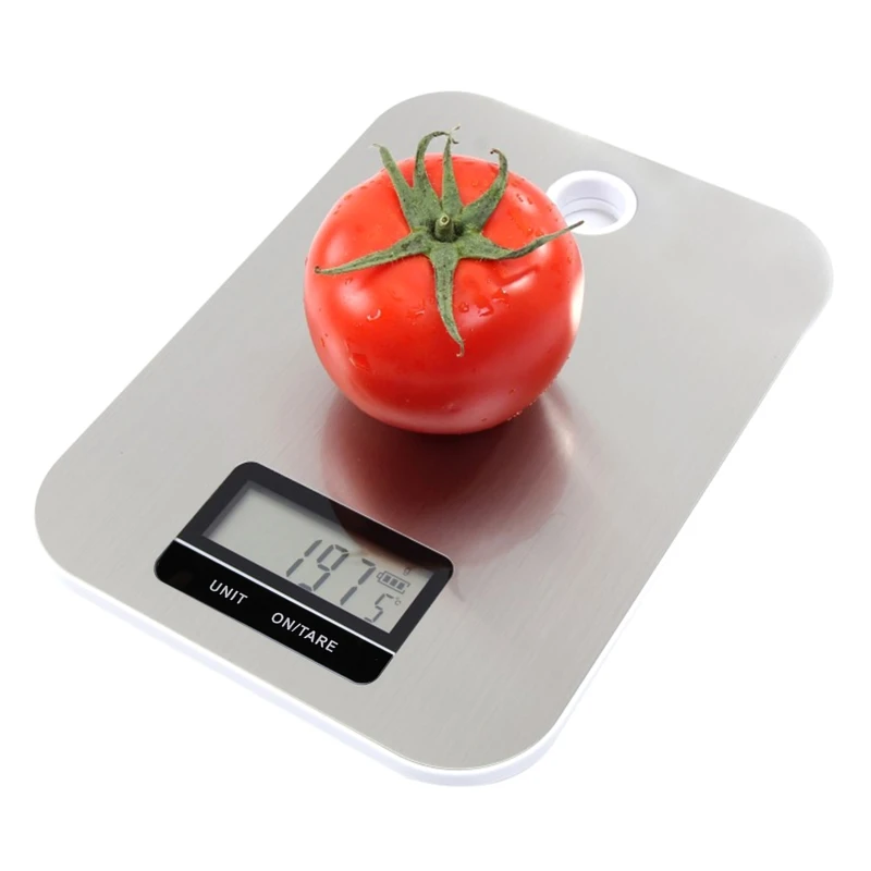 Stainless Steel Digital Kitchen Scale with LCD Display Weighing Scale Cooking Tools oz fl.oz kg m-l
Stainless Steel Digital Kitchen Scale with LCD Display Weighing Scale Cooking Tools oz fl.oz kg m-l