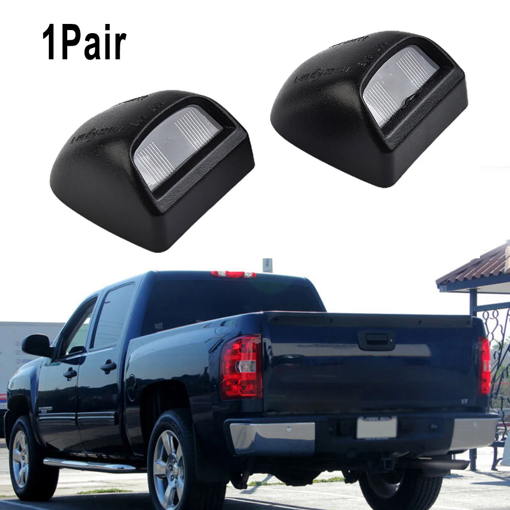 

2pcs Car Rear Bumper License Light Cover Housing For Chevrolet Avalanche 2002-2013 Silverado 1500 1999-2013 2500HD 3500HD 99-14