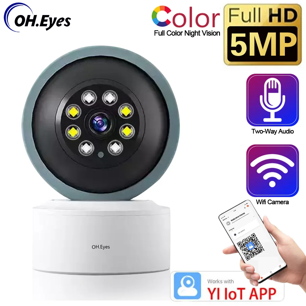 5MP Indoor Wifi Surveillance Camera YIIOT APP Home Security Mini Camera Wireless Baby Monitor IP CCTV Two Way Audio AI Detect 
5MP Indoor Wifi Surveillance Camera YIIOT APP Home Security Mini Camera Wireless Baby Monitor IP CCTV Two Way Audio AI Detect