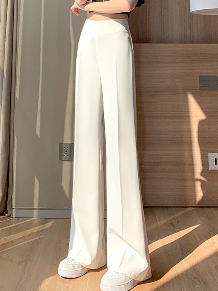 Autumn Women Chic Office Wear Straight Pants Vintage Casual Loose Wide Leg Trousers Fashion Korean Black Business Pantalon New
Autumn Women Chic Office Wear Straight Pants Vintage Casual Loose Wide Leg Trousers Fashion Korean Black Business Pantalon New