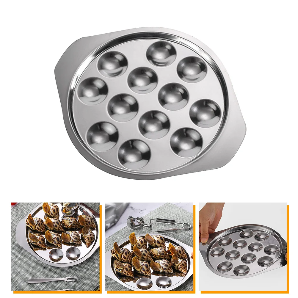3 Pcs Snail Dish Escargot Plates Tray Baking Pan Seafood Serving Dishes for Oven Round Oyster Holes
3 Pcs Snail Dish Escargot Plates Tray Baking Pan Seafood Serving Dishes for Oven Round Oyster Holes