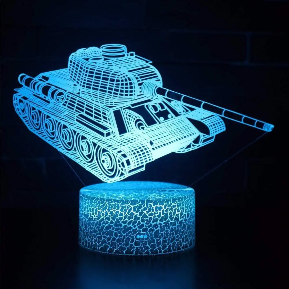 Nighdn 3D Tank LED Night Light USB Led Optical Illusion Night Lamp for Children Birthday Christmas Gift for Kids Boys Room Decor
Nighdn 3D Tank LED Night Light USB Led Optical Illusion Night Lamp for Children Birthday Christmas Gift for Kids Boys Room Decor