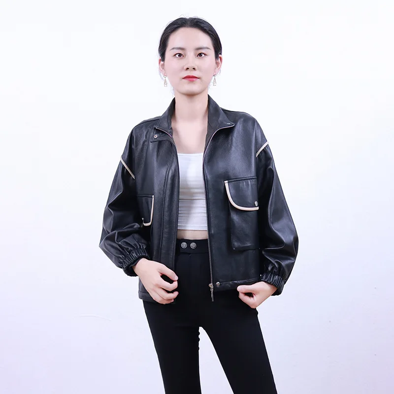 

Sheepskin Jacket, Genuine Leather Jacket, Women's Autumn And Winter New Short And Simple Commuting Korean Loose Top Jack