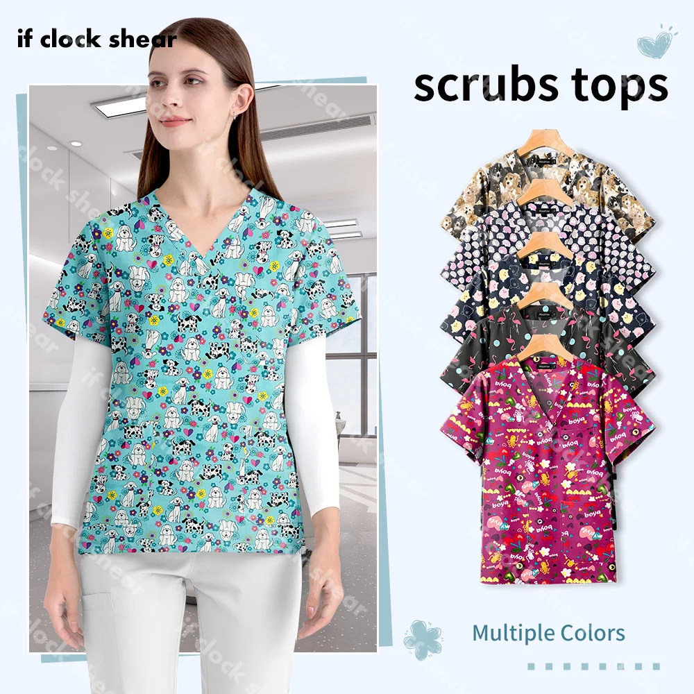Wholesale Cartoon Print Beauty Salon Work Clothing Spa Uniform Tops Dentist Working Scrub Tops Pet Grooming Veterinaria Uniforms
Wholesale Cartoon Print Beauty Salon Work Clothing Spa Uniform Tops Dentist Working Scrub Tops Pet Grooming Veterinaria Uniforms