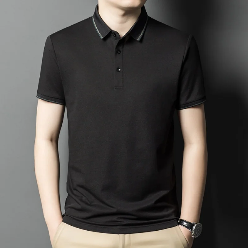 Solid Color Short-Sleeved T-shirt Men's Lapel Half-Sleeve Top 2024 Summer Versatile Business Casual Classic Polo Shirt
Solid Color Short-Sleeved T-shirt Men's Lapel Half-Sleeve Top 2024 Summer Versatile Business Casual Classic Polo Shirt