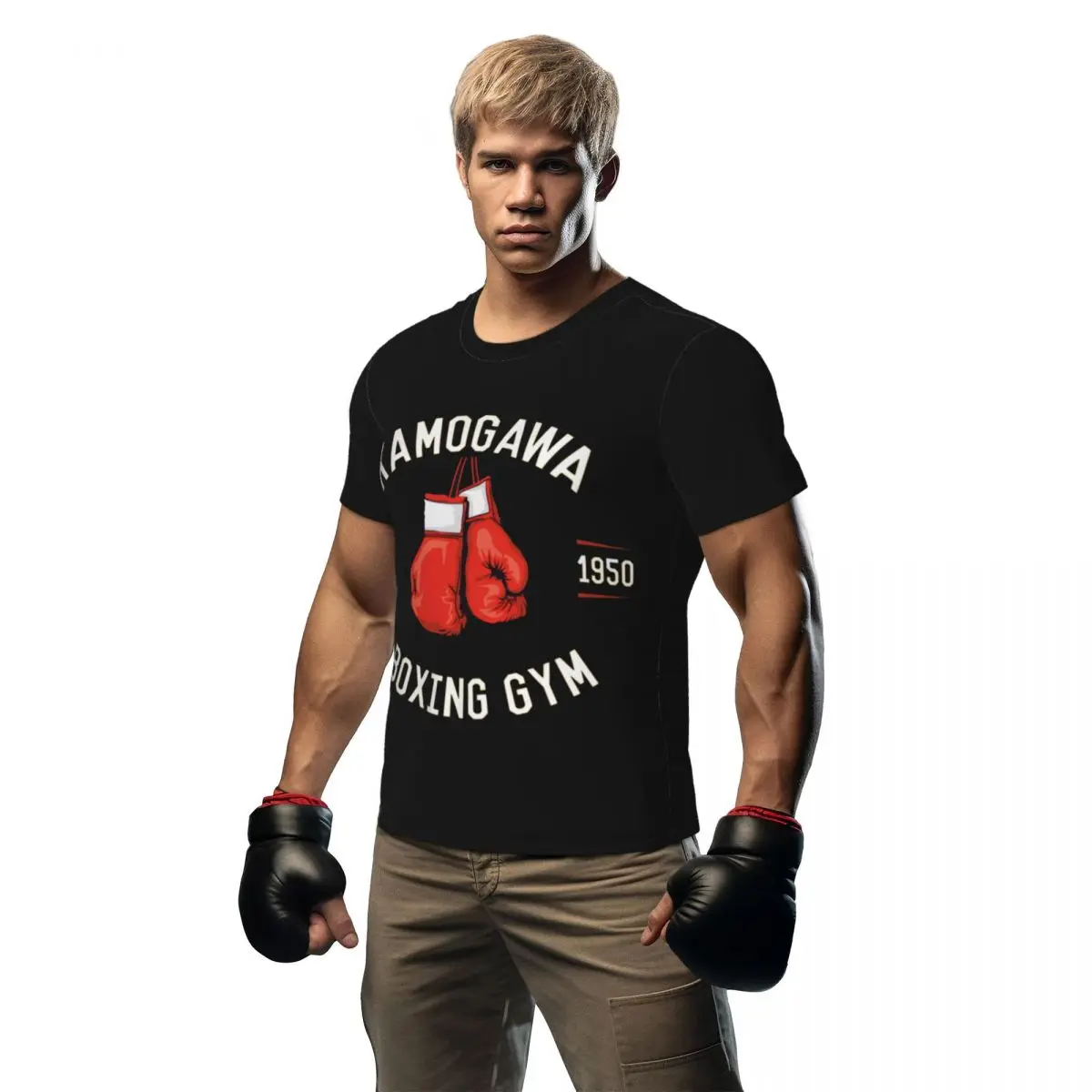 

Kamogawa Boxing Gym T Shirt Hajime no Ippo KBG Fashion Gym T Shirts Short-Sleeve Breathable Tshirt Summer Vintage Big Size Tops