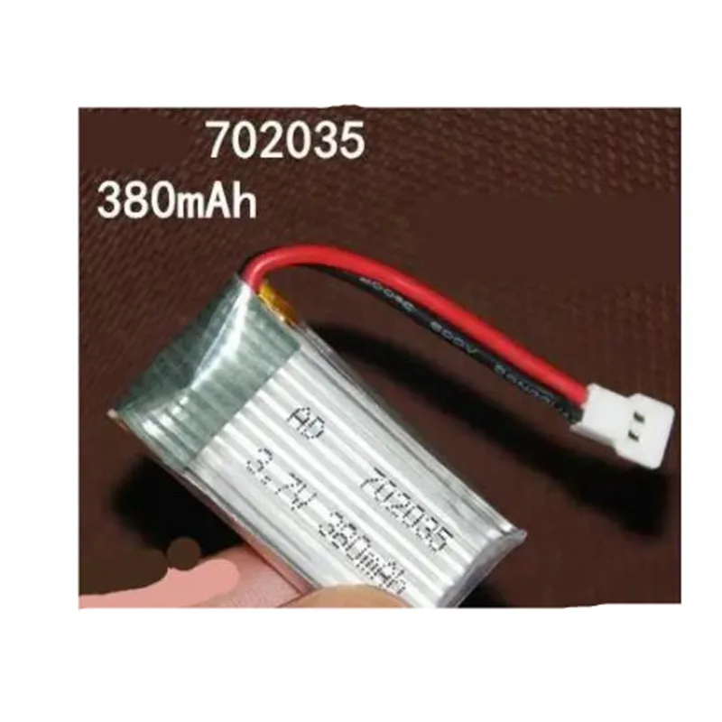 

2Pcs/Lot 702035 3.7V 380MAh 15C High Rate Polymer Lithium Ion LI-po Rechargeable Battery For Drone Aircraft Helicopter