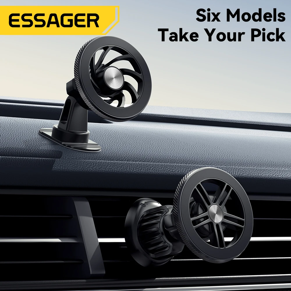 

Essager Magnetic Car Phone Holder Stand Universal Air Vent Car Phone Mounts GPS Rotation Bracket Support for iPhone 15 Samsung