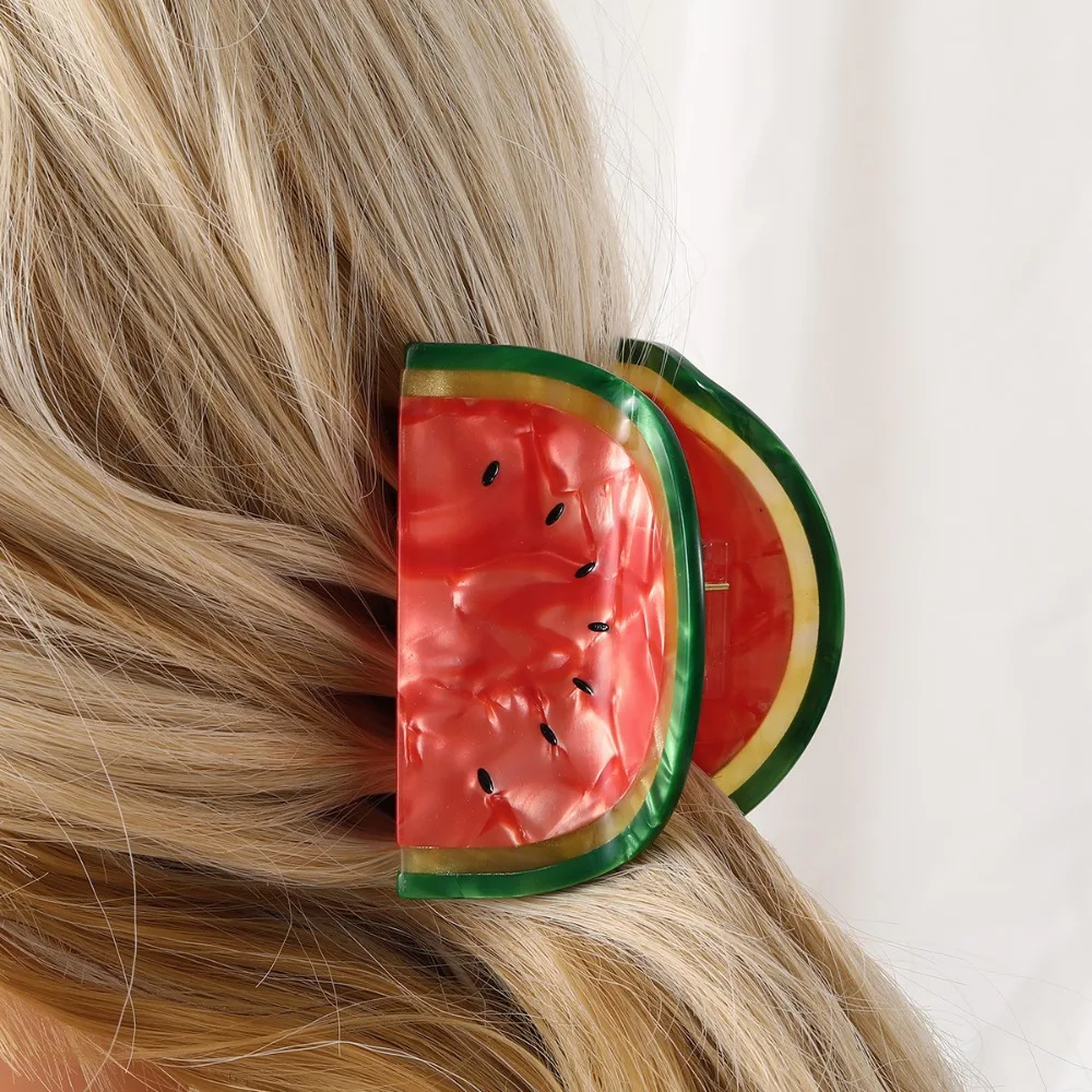 Acetate Strawberry Hair Clip Personality Fruit Series Gripper Watermelon Hair Claw Hair Accessories Cherry Grab Clamps Women
Acetate Strawberry Hair Clip Personality Fruit Series Gripper Watermelon Hair Claw Hair Accessories Cherry Grab Clamps Women