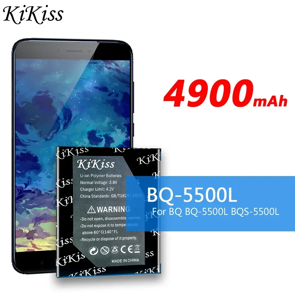 

Аккумулятор 4900 мАч KiKiss BQ5500L для BQ BQ-5500L BQS-5500L BQS5500L Мобильный телефон батареи