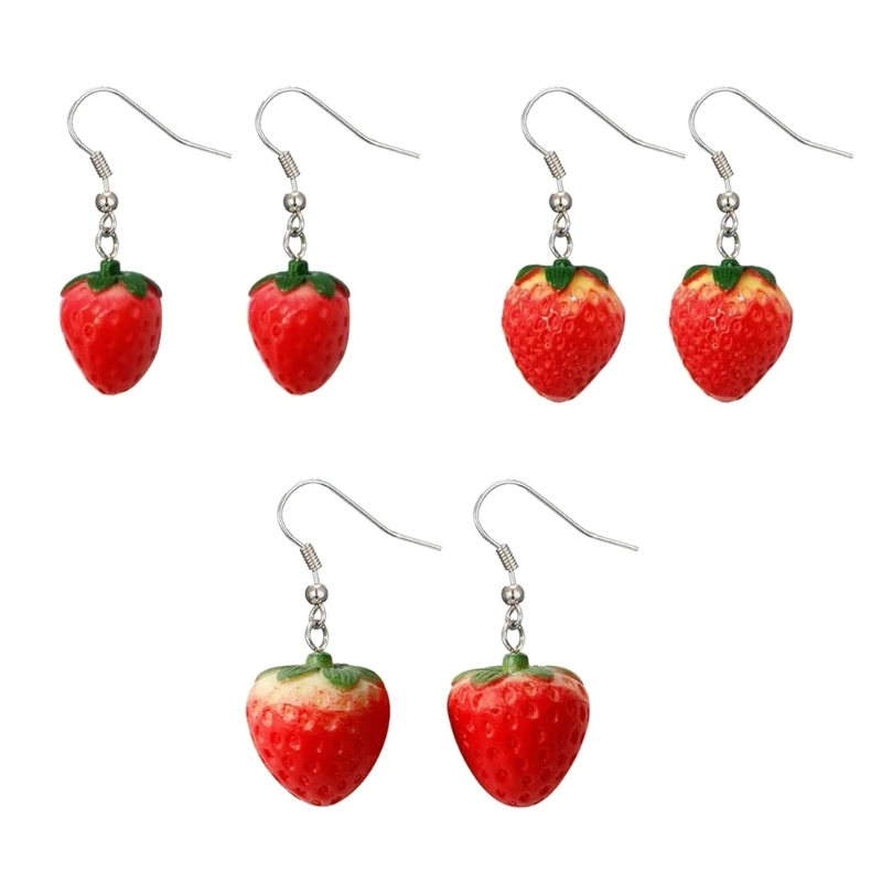 Sweet Simulated Strawberry Earrings Small Dangle Drop Ear Rings Red Fruit Ears Pendant Accessories Jewelry Gift Dropship
Sweet Simulated Strawberry Earrings Small Dangle Drop Ear Rings Red Fruit Ears Pendant Accessories Jewelry Gift Dropship