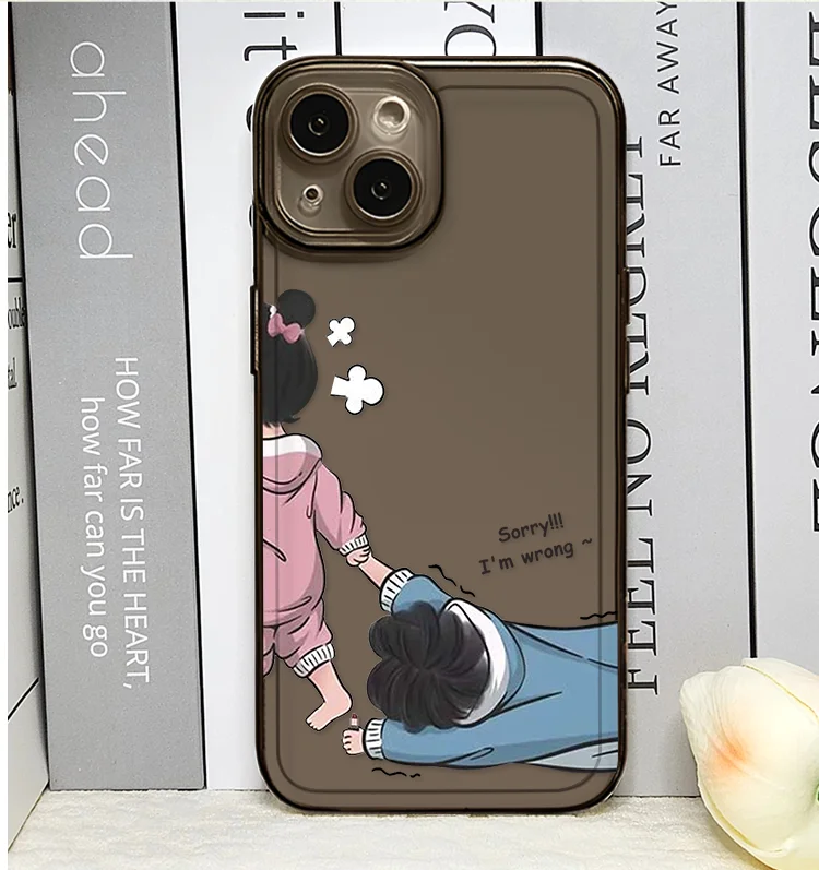 Funny Lovers Cute Girl Boy Couple Phone Case for IPhone 16 Pro Max 15 14 13 12 11 Mini X XR XS SE2 7 8 14 Plus Soft Cover fundas Funny Lovers Cute Girl Boy Couple Phone Case for IPhone 16 Pro Max 15 14 13 12 11 Mini X XR XS SE2 7 8 14 Plus Soft Cover fundas