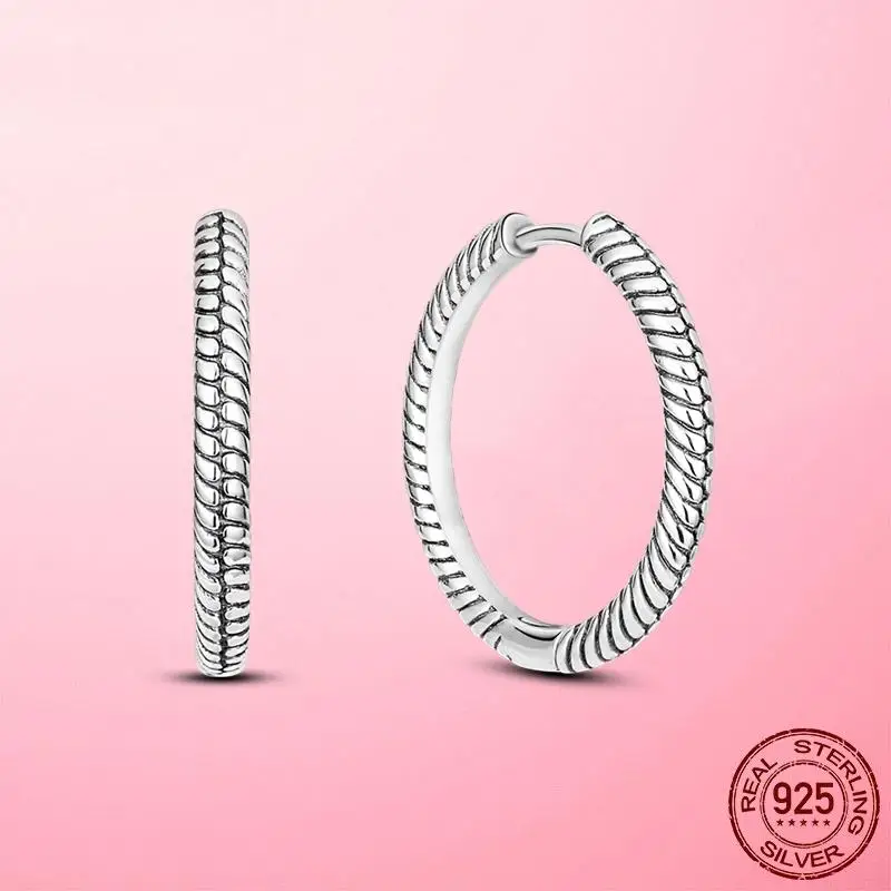 New 925 Silver Hot Moments Charms Hoop Earrings for Women Trendy Big Circle Fashion Silver Earrings Jewelry Making 19 Mallzona Sbe5266b9e8474d89ba79dd16fa2f4761K New 925 Silver Hot Moments Charms Hoop Earrings for Women Trendy Big Circle Fashion Silver Earrings Jewelry Making Mallzona