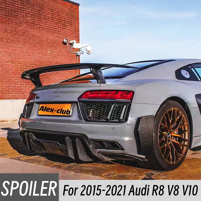 For Audi R8 V8 V10 2015-2021 GT Style High Quality Real Carbon Fiber Car Rear Wing Trunk Lip Spoiler Body kit Accessory
For Audi R8 V8 V10 2015-2021 GT Style High Quality Real Carbon Fiber Car Rear Wing Trunk Lip Spoiler Body kit Accessory