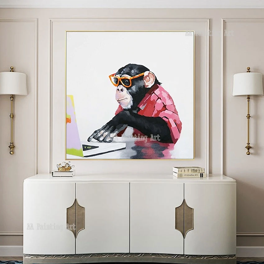 Kids Bedroom Decoration Cute Gorilla Picture Canvas Art Hand Item Abstract Animal Oil Painting Unframed Wall Paintings For Decor
Kids Bedroom Decoration Cute Gorilla Picture Canvas Art Hand Item Abstract Animal Oil Painting Unframed Wall Paintings For Decor