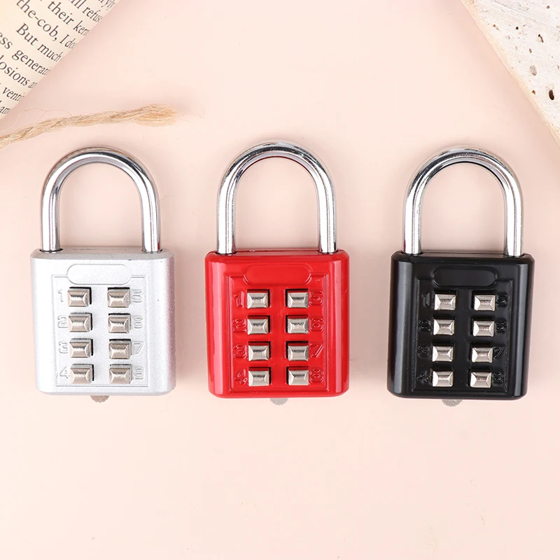 

8 Digits Password Code Combination Padlock Zinc Alloy Suitcase For Luggage Travel Smart Lock Code Keyed Anti-thieft Lock