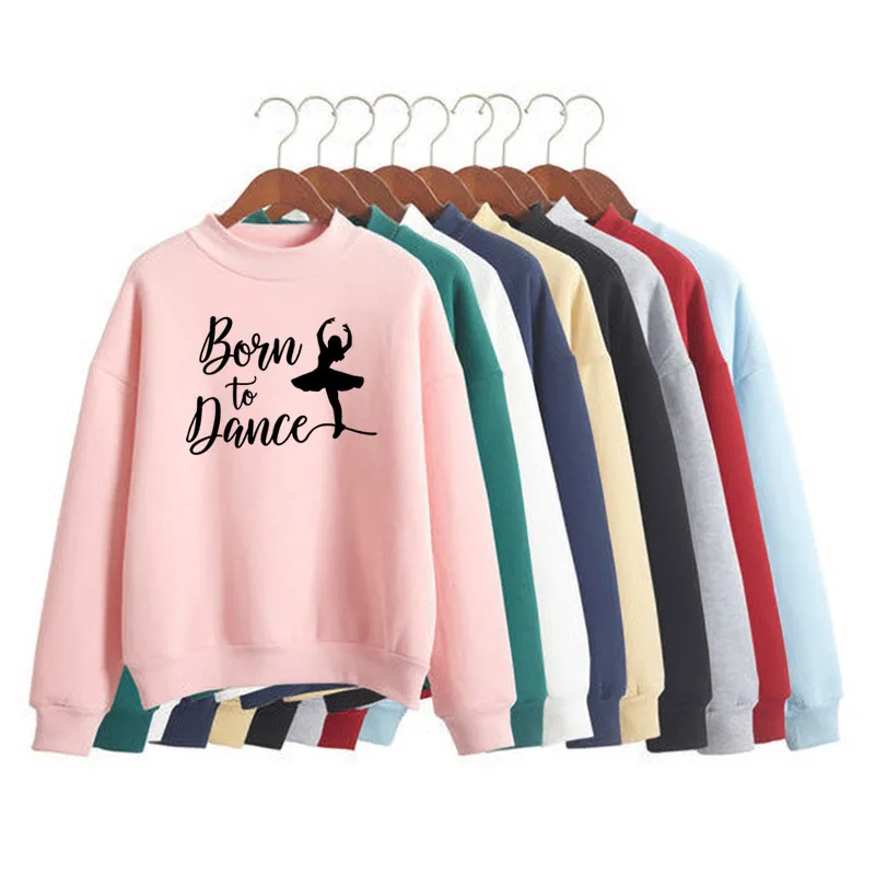 Born To Dance Print Woman Sweatshirts 2021 Sweet Korean O-neck Knitted Pullovers Thick Autumn Winter Candy Color Loose Hoodies
Born To Dance Print Woman Sweatshirts 2021 Sweet Korean O-neck Knitted Pullovers Thick Autumn Winter Candy Color Loose Hoodies