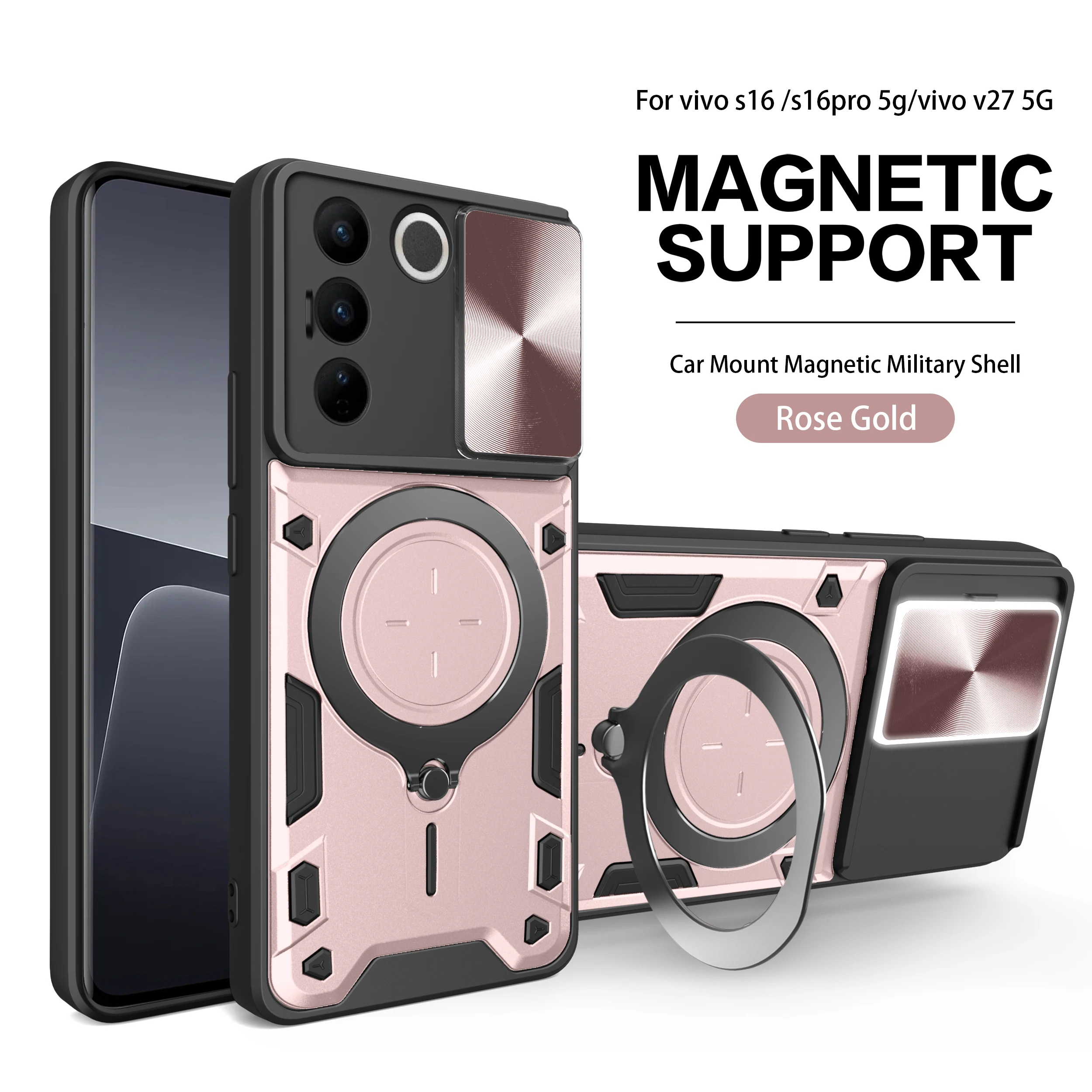Case for vivo S16 Pro Slide Camera Car Mount Magnetic Holder Shockproof Soft Edges Hard Phone Cover vivoS16Pro V2244A V2245A
Case for vivo S16 Pro Slide Camera Car Mount Magnetic Holder Shockproof Soft Edges Hard Phone Cover vivoS16Pro V2244A V2245A
