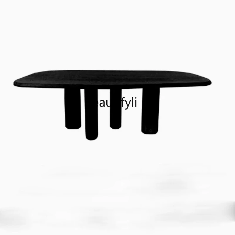 Nordic Dining Table Solid Wood French Retro Chic Style Oak Home Large Apartment Western-Style Dining Table Black
Nordic Dining Table Solid Wood French Retro Chic Style Oak Home Large Apartment Western-Style Dining Table Black
