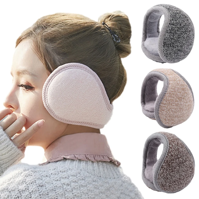 

Soft Rabbit Plush Ear Warmer Winter Warm Thick for Women Men Foldable Fleece Earflap Windproof Earmuff Cold Protection Ear Cover